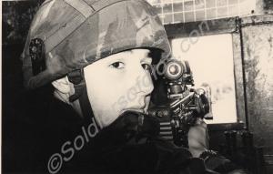 Soldier on observation point. Gloucestershire Regi