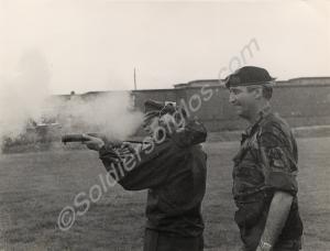 Company Sergeant Major Evans with  H.R.H. The Duke