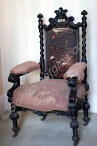One of two chairs, taken by Major-General Frank Ad