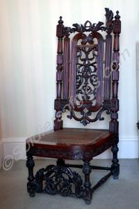 One of two chairs, taken by Major-General Frank Ad