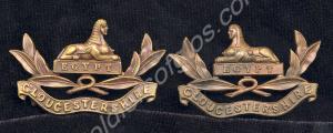 Officer's bronze collar dogs belonging to Captain