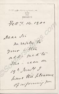 Photocopy of letter of recommendation for a Queen'