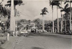 Main Square in Port Louis. "B" Company,  1st Batta