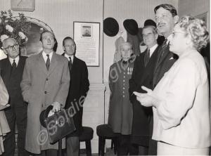 Colonel P.C.S. Heidenstam (on right) after unveili
