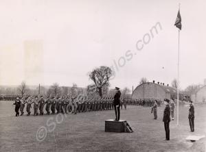 Taking the salute. The Gloucestershire Regiment. c