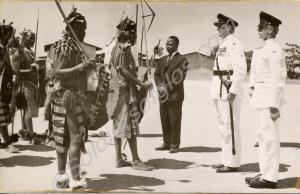 King Sobhuza II of Swaziland meeting Lieutenant-Co