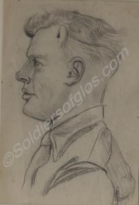 Unidentified soldier. One of a  series of sketches