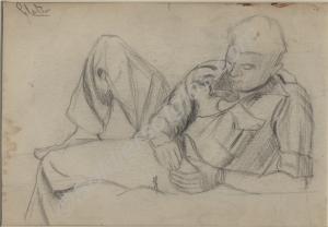 Unidentified soldier. One of a  series of sketches