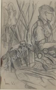 Unidentified radio operator. One of a  series of s