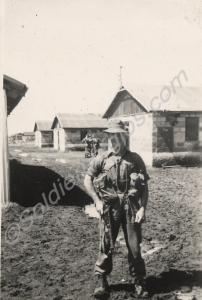 Corporal Simmonds at Gil Gil Camp.   1st Battalion