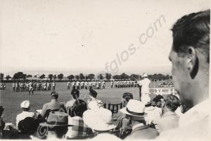 Parade of African infantry. Kenya. 1955-1956.