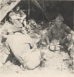 Four soldiers "up country".  1st Battalion, Glouce