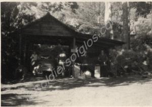Farmer's garage being used as a cookhouse.   1st B