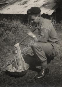 'Wash day'.  1st Battalion, Gloucestershire Regime