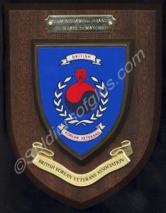 Plaque of the British Korean Veterans Association,
