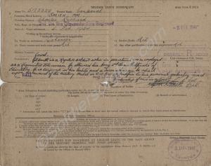 Release Leave Certificate (A.F.X.202/A), 5th Febru