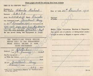 Discharge Certificate, 31st December 1951.Sergeant