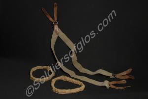 Pair of army braces and pair of battle dress trous