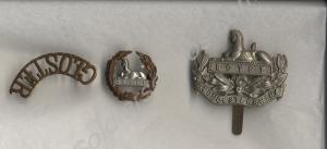 Three badges; 1. White metal Gloucestershire Regim