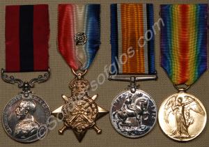 Group of four medals; Distiguished Conduct Medal,