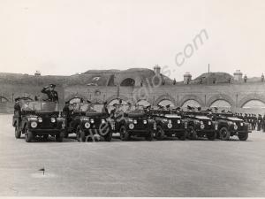Land Rovers at the Imjin Day Parade. 1st Battalion