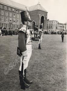 Soldiers dressed in the uniform of the 28th (North