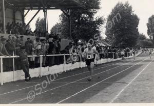 Athletics. Lance-Corporal Brian completes the 4 x