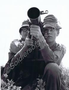 Soldiers on exercise with MOBAT anti-tank rocket l