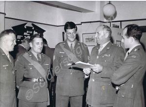 Lieutenant-Colonel H.L.T. Radice with the Keeping