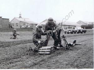 Mortar training demonstration. Gloucestershire Reg