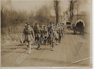Soldiers on the march. Gloucestershire Regiment. c
