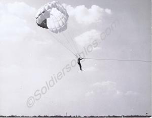 Exercise Parashot. Corporal Gleeson on parasail.
