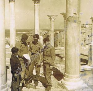 Roman ruins.  Gloucestershire Regiment. Libya. 196