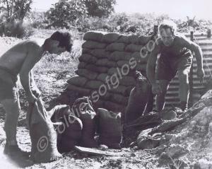 Rebuilding the defences of Airport Camp. 1st Batta