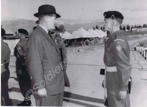 Mr. Clemens talking to Private Groves. 1st Battali