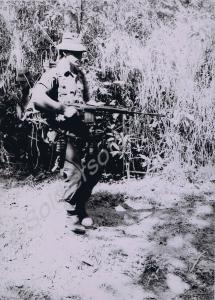 Soldier on jungle patrol. 1st Battalion, The Glouc