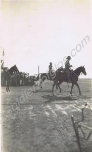 Officers on horseback. 1st Battalion, The Gloucest