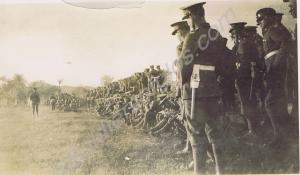 Mustering of troops. 1st Battalion, The Gloucester