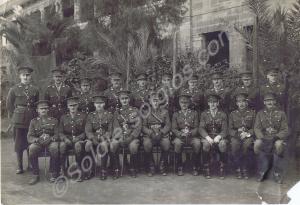 The Brigadier and Brigade Major with officers of 1