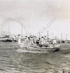 Leaving for HMS Superb. "A" Company, 1st Battalion