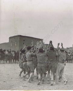 "Tribal dance". 1st Battalion, The Gloucestershire
