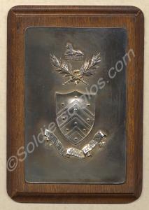 Gloucestershire Regiment badge on wooden mounted w
