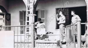 Private Roger Crouch and Private Mike Evans playin
