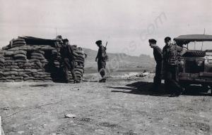 Sandbagged position in the Trachonas area, Nicosia