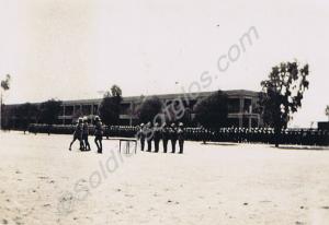 Abbassia barracks and parade ground.  1st Battalio