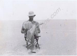2nd Lieutenant Newbould relaxing on the way to Kuf
