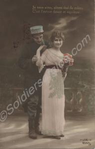 Romantic postcard, 'Je Vous Aime'. From 2959 C Com