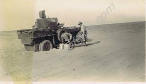 Soldiers with Rolls-Royce armoured car stuck in sa