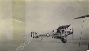 Bristol F2B fighter in flight. Egypt. c. 1928.