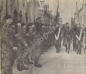 Freedom of the City Parade. The Colour Party march